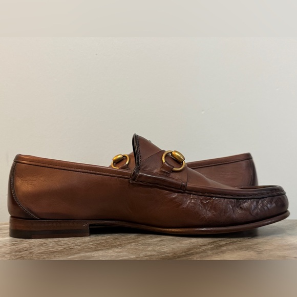 GUCCI 1953 Horsebit Leather Loafer Brown Ombre 8 / 8.5 US $1100 Brixton Jordaan - Picture 4 of 11